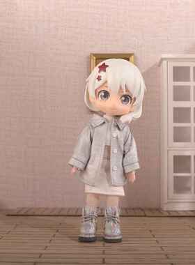 哈乐动漫ob11娃衣高街皮衣套装bjd娃娃衣服12分素体可穿gsc现货p9