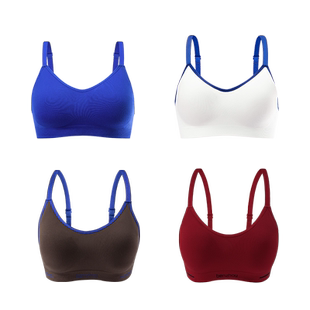 【清仓3件装】本周无缝一体织7A抗菌透气弹力运动美背文胸内衣女