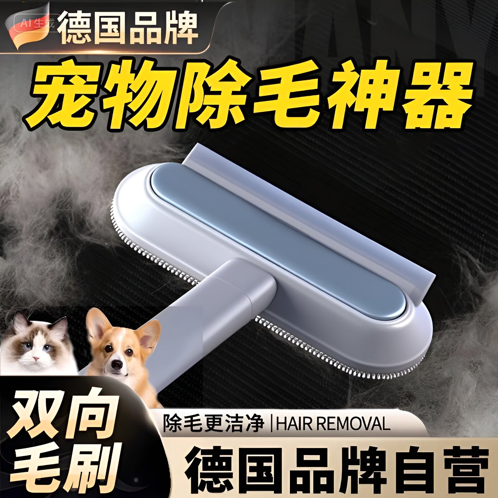 德国宠物猫咪刮毛器粘毛神器去狗毛清理器除地毯刷床毛毯