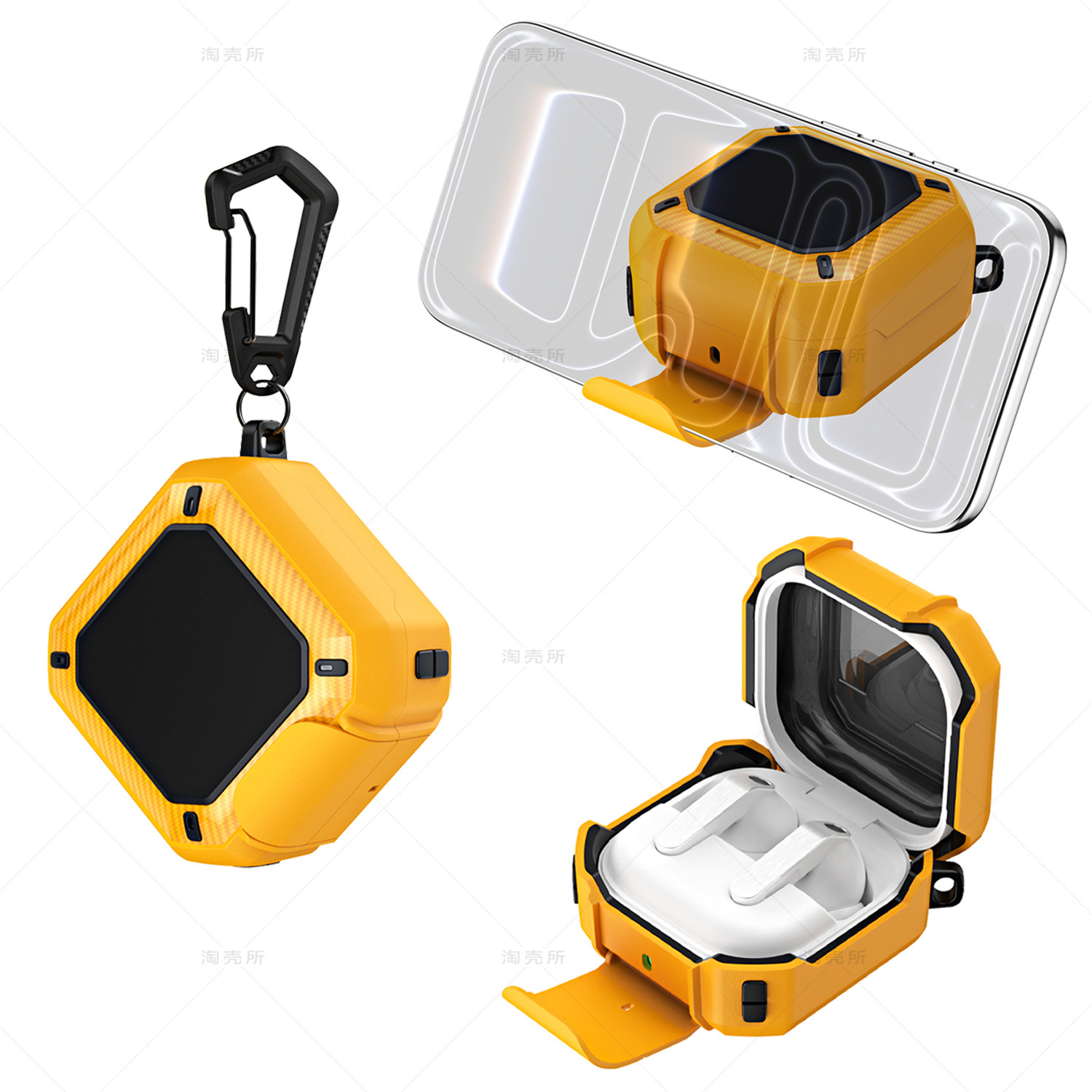 支架式适用三星蓝牙耳机Galaxy buds4Pro保护套buds4Pro降噪耳机壳buds4保护壳带锁扣全包防摔不掉盖
