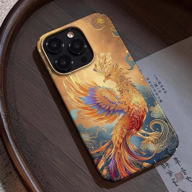 凤引九雏 寓意天下太平 社会繁荣吉兆新年适用苹果15promax手机壳iPhone14菲林壳13国风12小众16新中式好