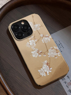 新中式三生三世十里桃花 适用苹果iPhone14手机壳13/12Pro/11/XS/XR/15pro max桃花运寓意爱情防摔菲林保护套