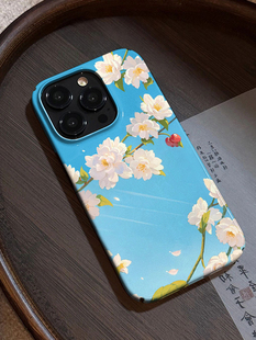 春暖花开 樱桃花 7适用iPhone8plus苹果13菲林手机壳14promax女款6/6S文艺桃花5se第一1二2三3代五六七八十四