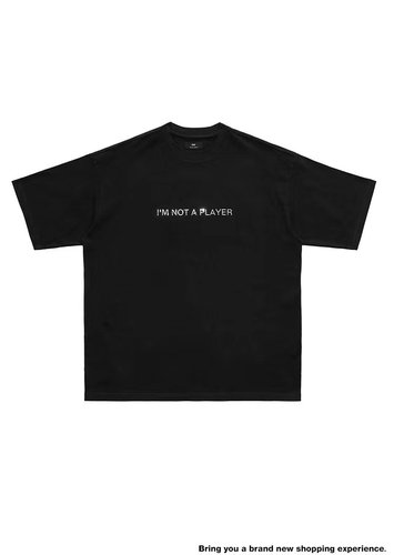 FFF联名马思唯美式烫钻t恤男i'm not a player嘻哈国潮设计感短袖