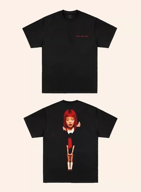jennie官网Ruby新专辑同款blackpink夏季短袖圆领宽松T恤tee