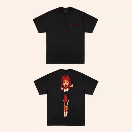jennie官网Ruby新专辑同款blackpink夏季短袖圆领宽松T恤tee