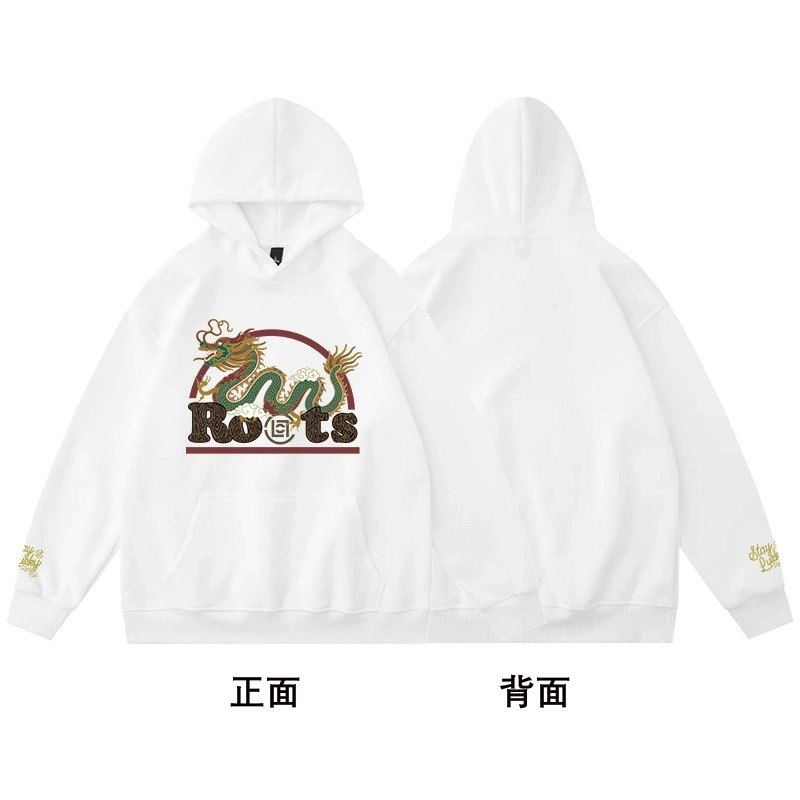 CLOT x Roots LNY HOODIE 龙年新年联名新款美式男连帽帽衫卫衣