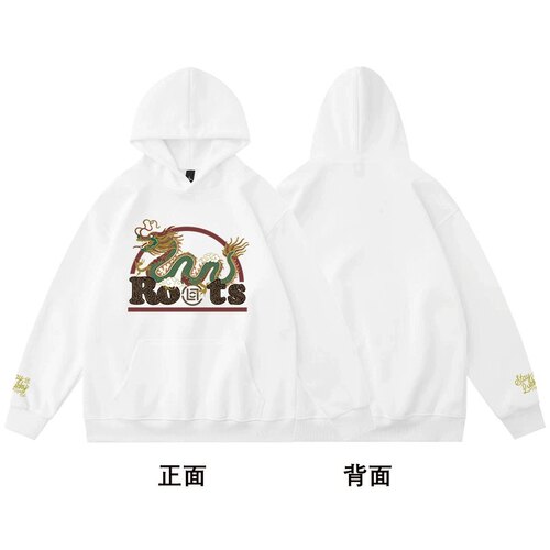 CLOT x Roots LNY HOODIE 龙年新年联名新款美式男连帽帽衫卫衣