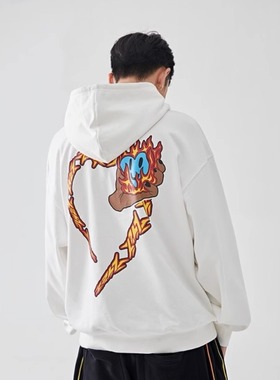 重磅 2727 法老同款卫衣火焰爱心连帽卫衣帽衫外套男女情侣款国潮