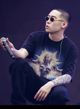 REDH 弹壳夏季新品国潮牌复古星际女神T恤美式短袖嘻哈上衣打底衫