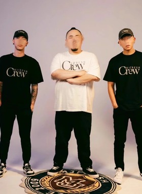 重磅 × 顽童MJ FRESH GANG 联名logo瘦子eso同款圆领套头短袖T恤