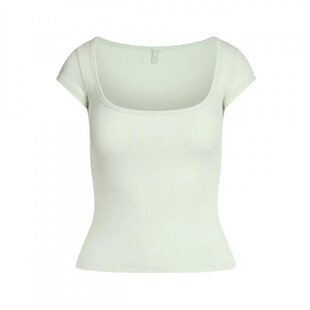 SKIMS卡戴珊COTTON JERSEY SCOOP NECK T-SHIRT方领法式短袖T恤