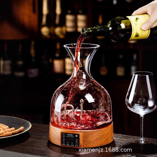 高档电动红酒醒酒器家用轻奢水晶玻璃葡萄酒快速雾化分酒壶酒具