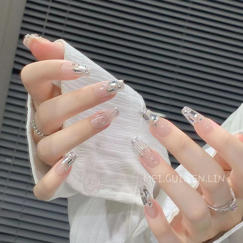 玫瑰森林定制穿戴甲高级感指甲贴片美甲网红短款假指甲成品纯手工