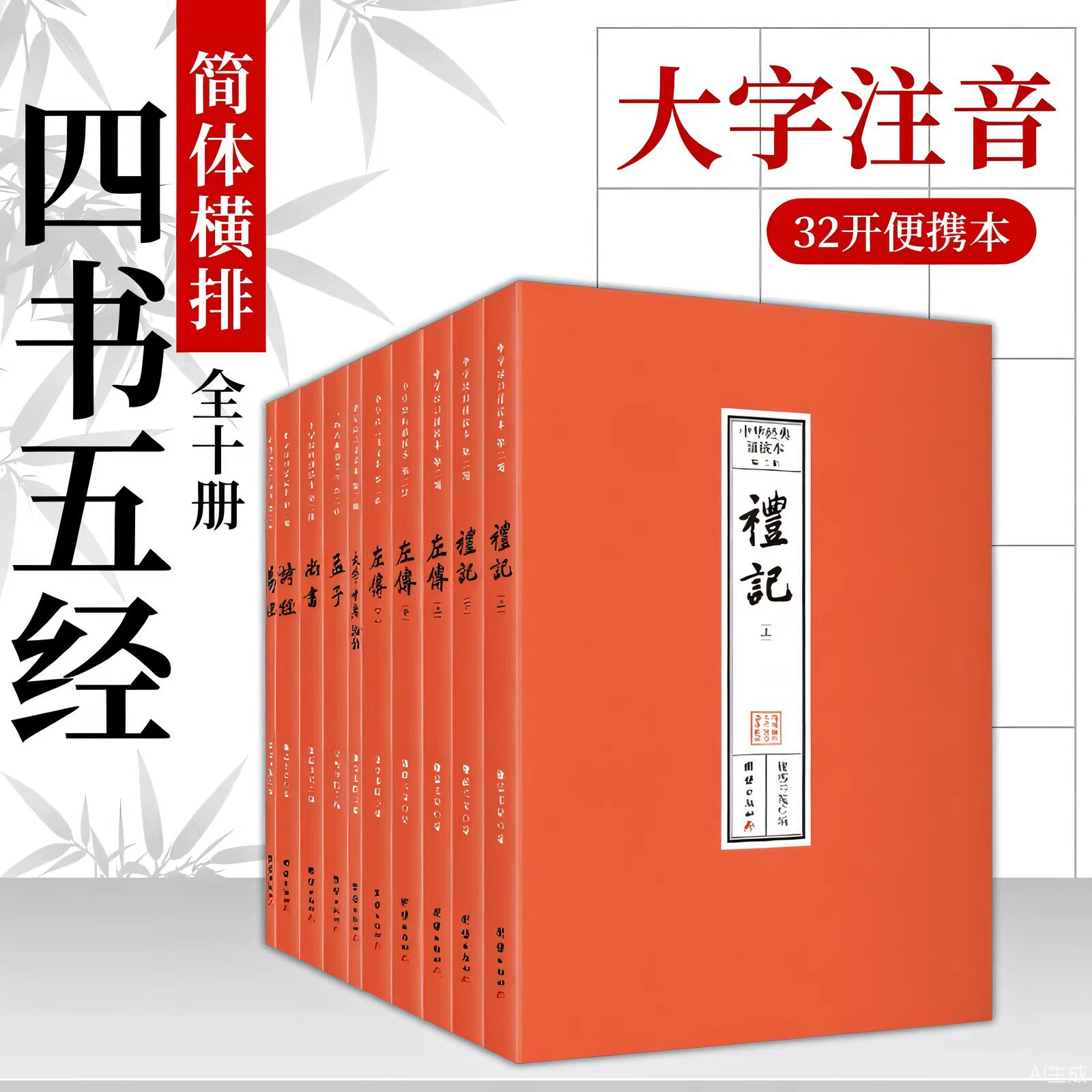 中华经典诵读本四书五经全套10册