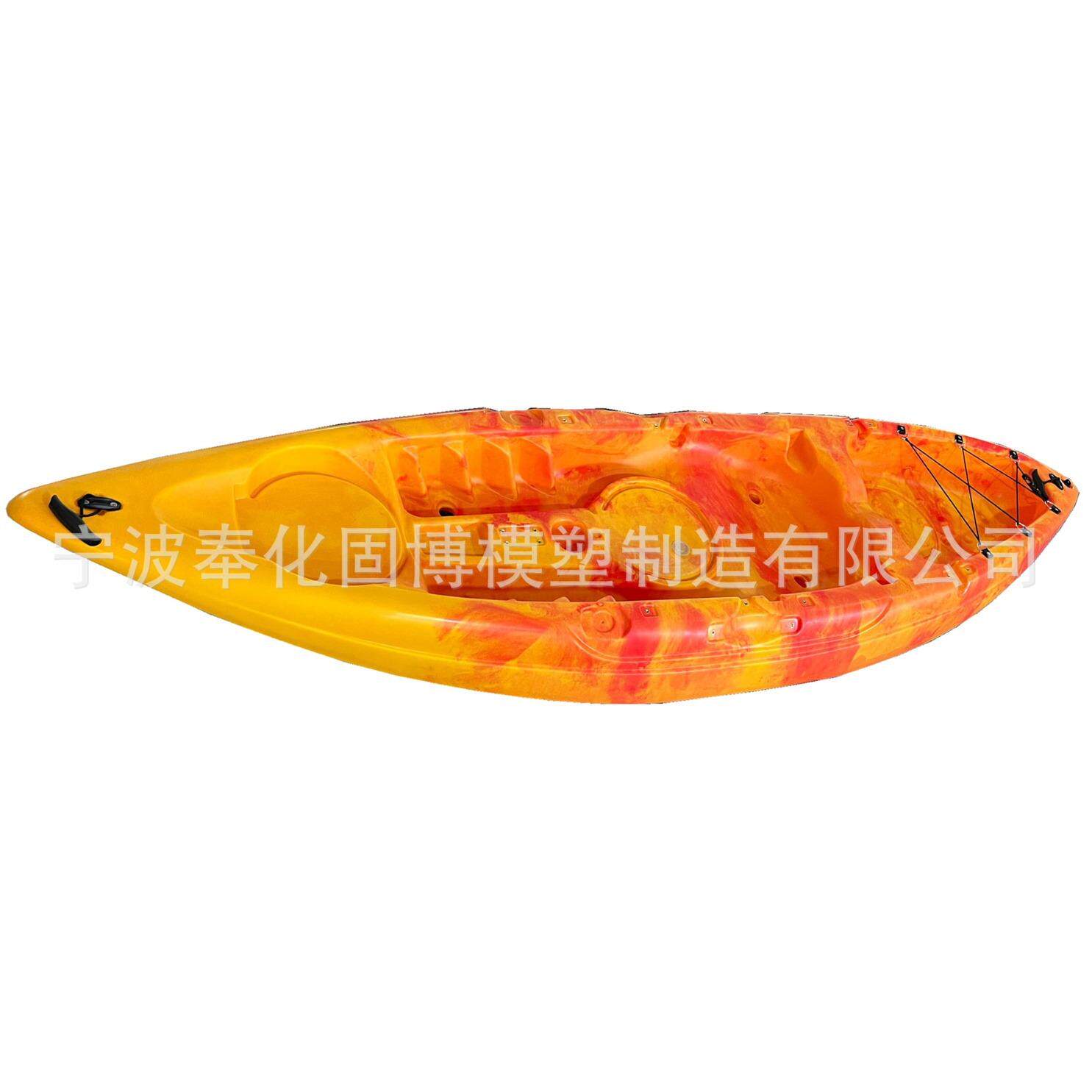 单人小型无舱钓鱼艇 工厂直销硬艇塑料滚塑皮划艇 3米以下单人划