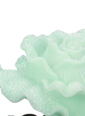 蓝冰玉玉白菜摆件家居装饰摆设客厅店铺开业礼品厂家直供