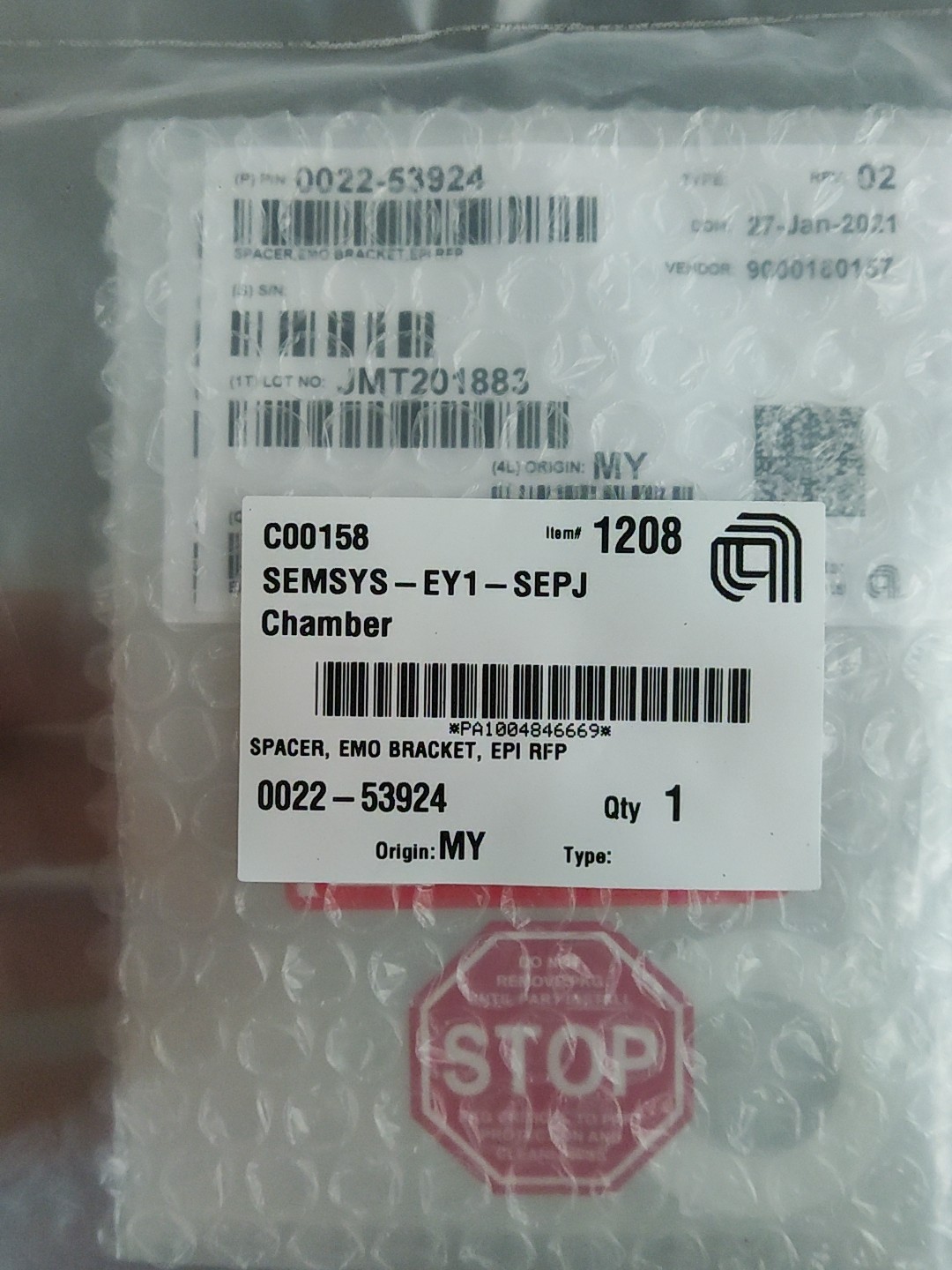 AMAT 0022-53924 SPACER。EMO BR