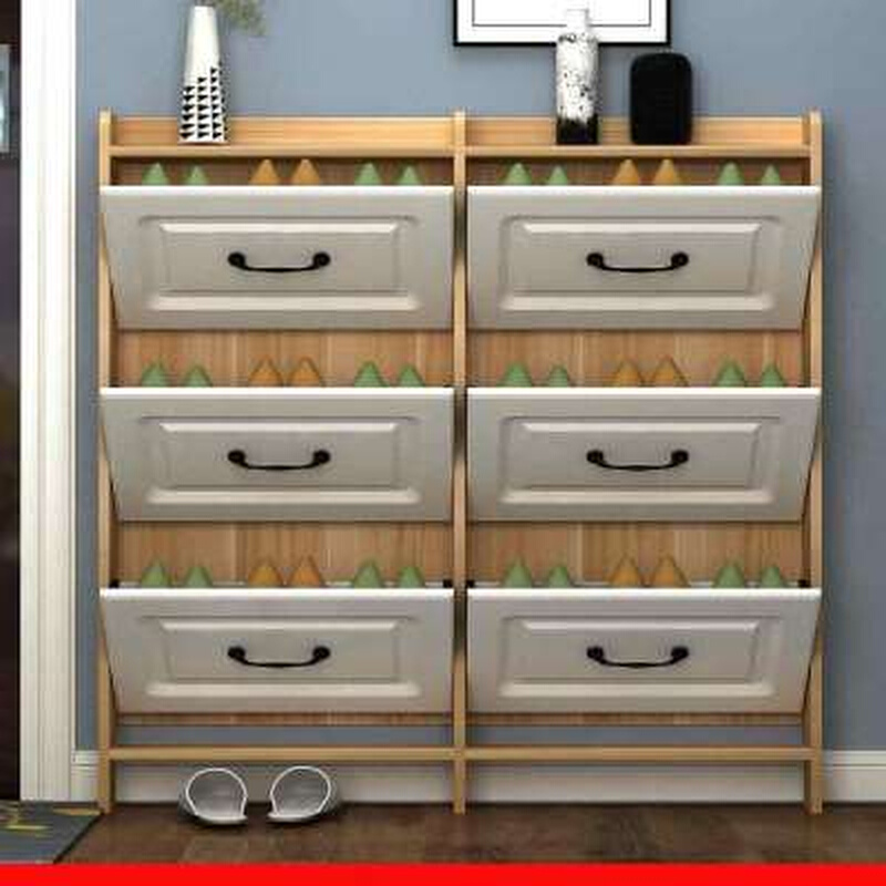 欧式超薄13厘米17厘米翻斗鞋柜家用门后六斗大容量玄关收纳柜北欧