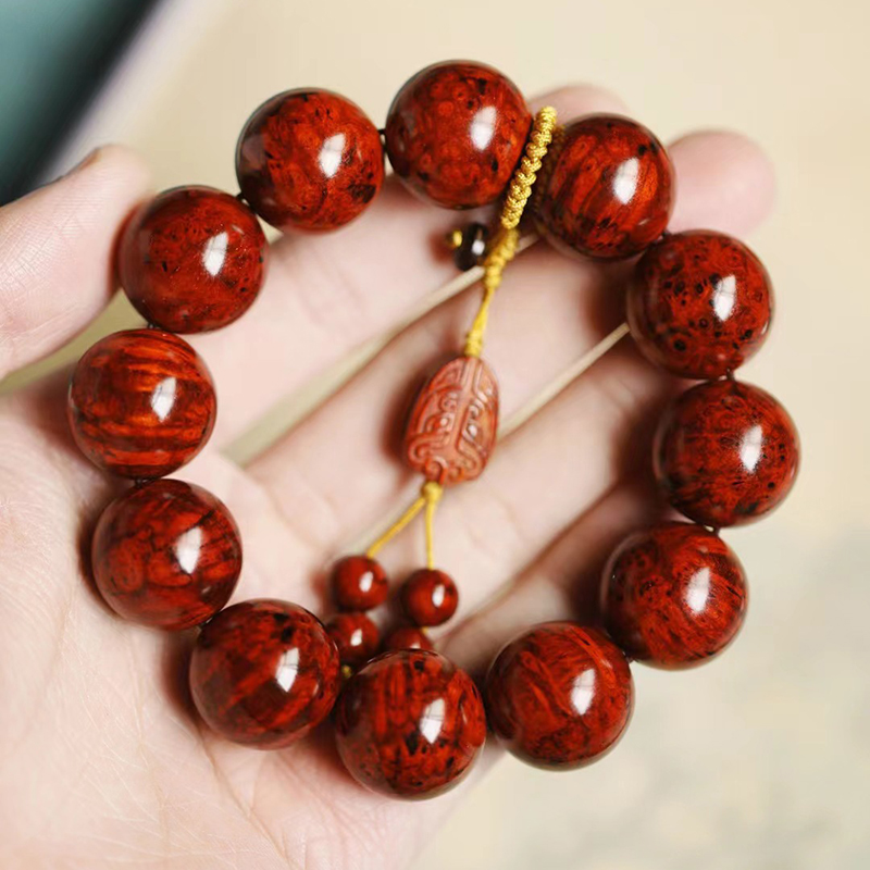 小叶紫檀木手串满瘤疤