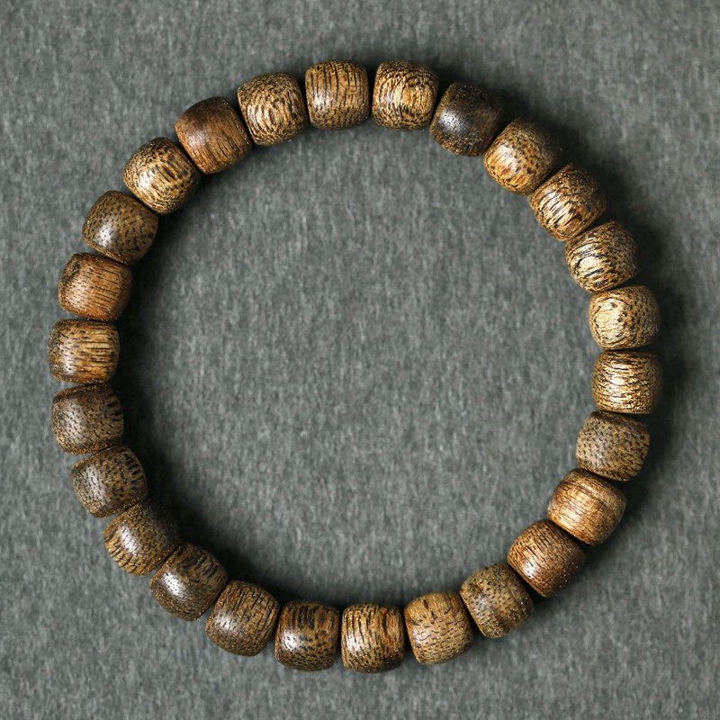 濮暹文玩柬埔寨6X6mm 野生沉香手串3.3g男女情侣款木质香味手链