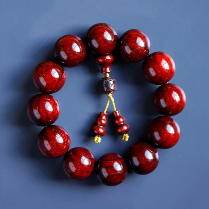 小叶紫檀手串男2.0带金星高端