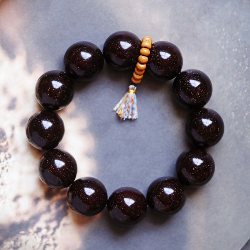 濮暹小叶紫檀手串男款20真品金星高密度老料女士108木质佛珠手链