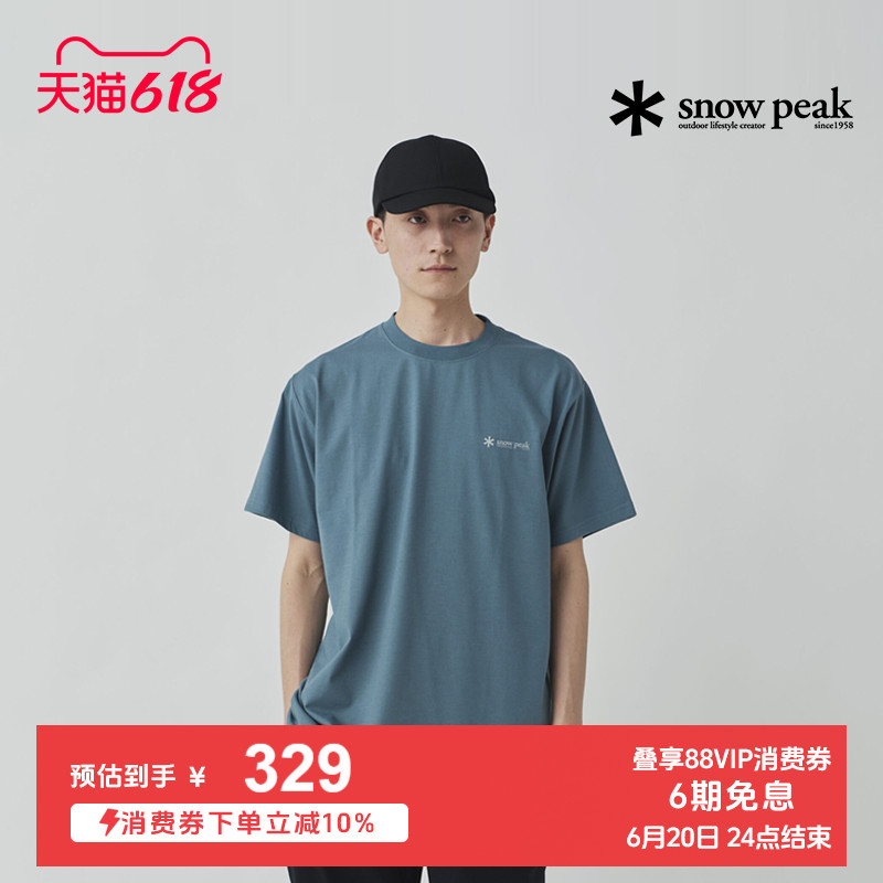 snowpeak雪峰2025春夏户外运动圆领 Logo T恤休闲短袖男女款