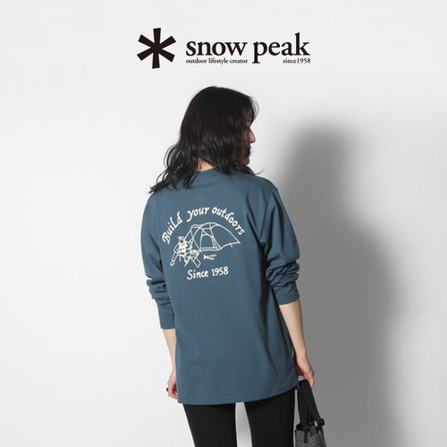snowpeak雪峰印花长袖T恤