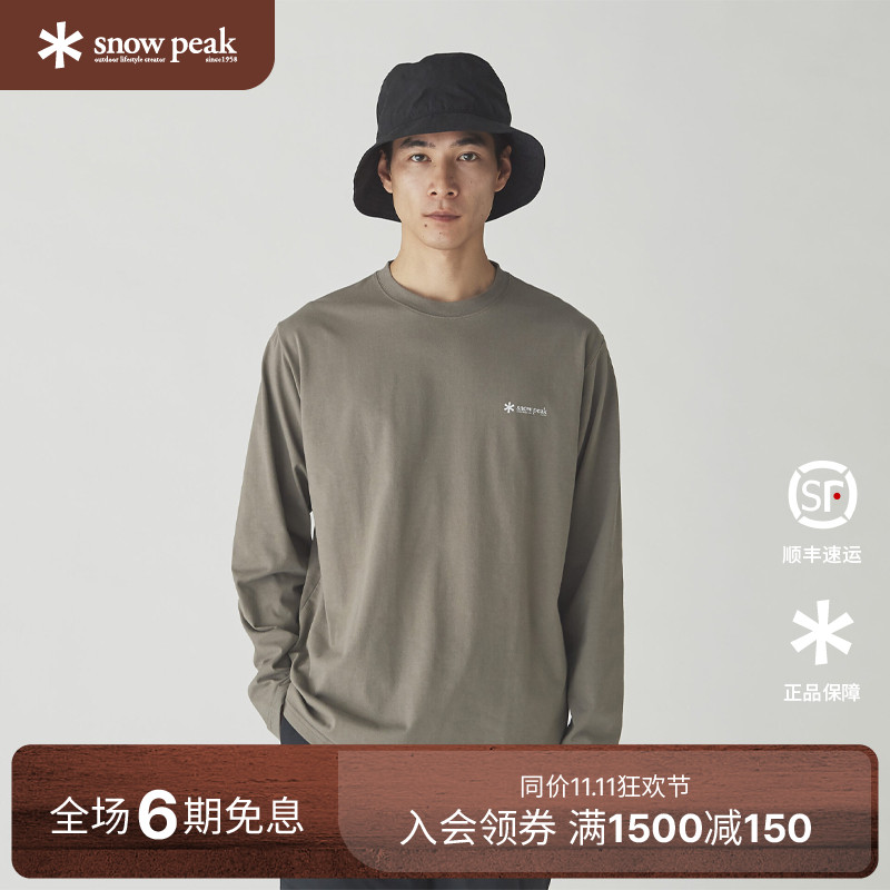 snowpeak雪峰休闲圆领长袖T恤