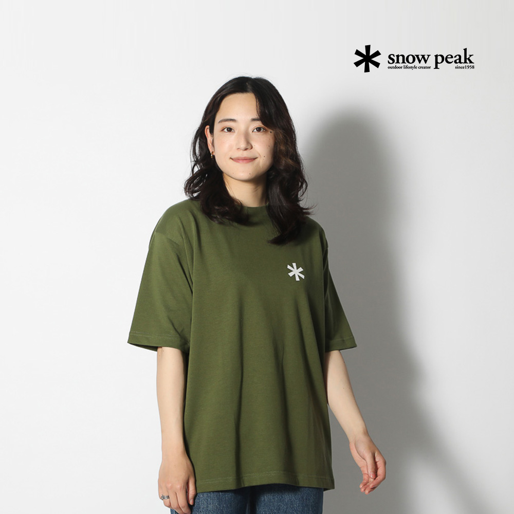 snowpeak雪峰2024春夏Back Printed Logo T恤男女款夏季户外短袖
