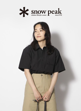 snowpeak雪峰2024春夏户外TAKIBI Light短袖衬衫男女款轻薄开衫