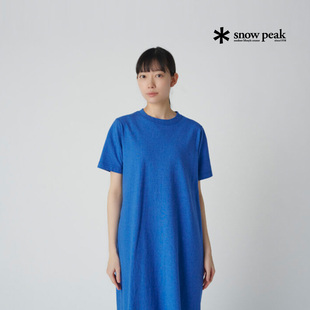 snowpeak雪峰2025春夏Recycled连衣裙女宽松纯棉长裙休闲连衣裙