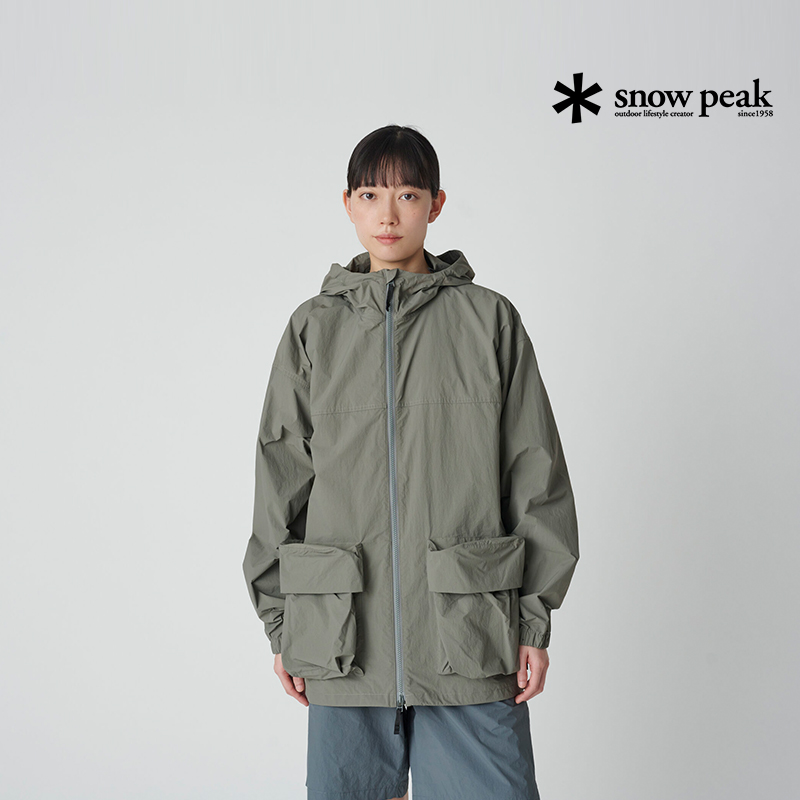 snowpeak2025春夏户外运动休闲连帽外套Nylon轻量风衣夹克男女款
