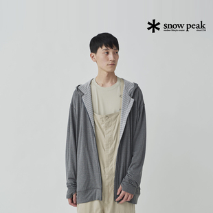snowpeak雪峰2025春夏Breathable Dry Grid拉链连帽卫衣速干透气
