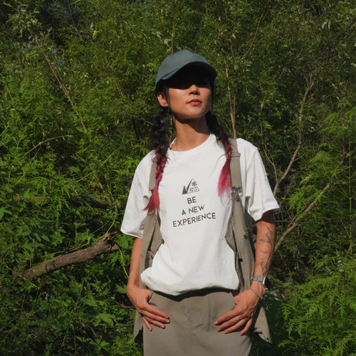 snowpeak雪峰2024秋户外休闲MofM Message联名印花T恤男女款短袖