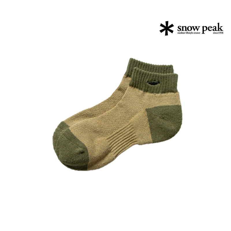 snowpeak雪峰2025春夏Toned Trout联名短筒袜透气舒适袜子