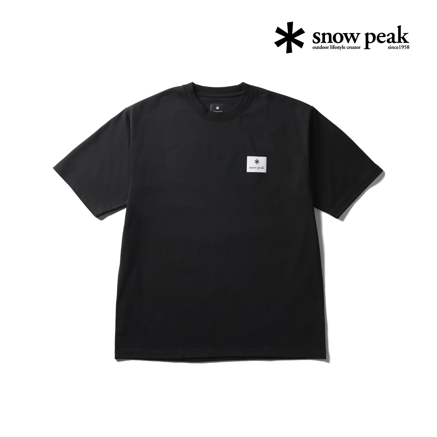 SnowPeak雪峰简约logo款短袖T恤