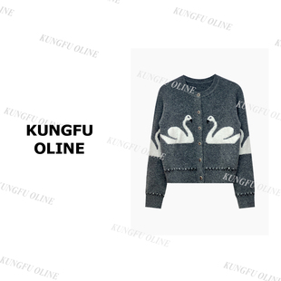 百搭休闲针织衫 KS43 女时尚 销额开衫 49秋冬新款