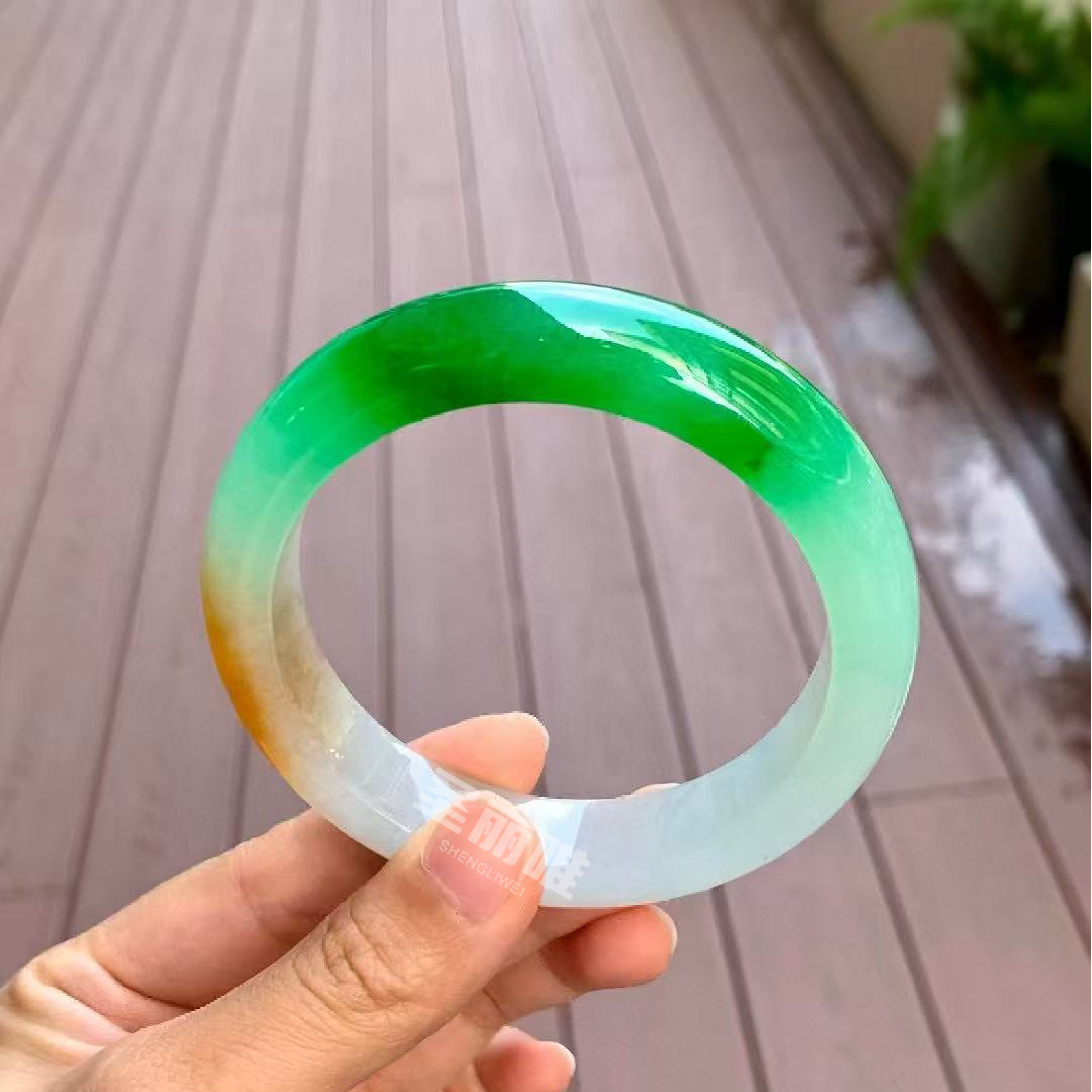 缅甸老坑翡翠手镯冰种玉手镯女款玉镯子翡翠黄加绿正装手镯送妈妈,珠宝/钻石/翡翠,手镯,淘宝优惠券,粉丝福利购,淘宝优惠卷