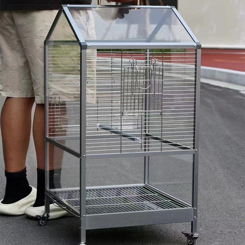 鹦鹉金属带滑轮特大号鸟笼不生锈