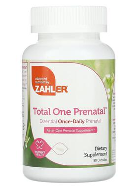 Zahler,Total One Prenatal，产前每日一次必需胶囊，90 粒