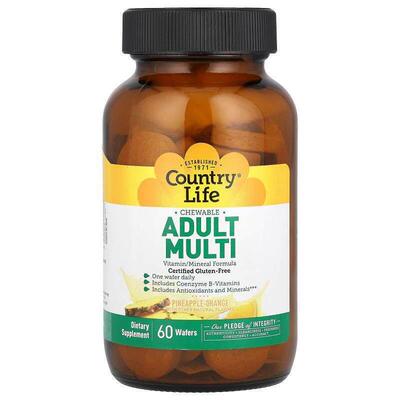 乡村生活,Chewable Adult Multi，菠萝橙味