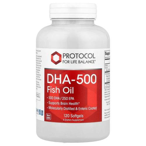 Protocol for Life Balance,DHA-500，鱼油，120 粒软胶囊