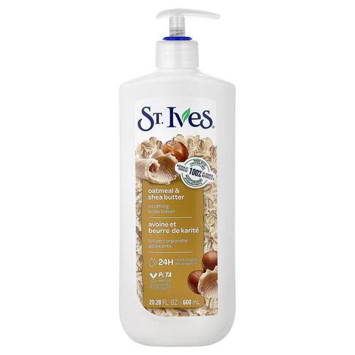 圣艾芙,Soothing Body Lotion, Oatmeal & Shea Butter, 20.28 fl