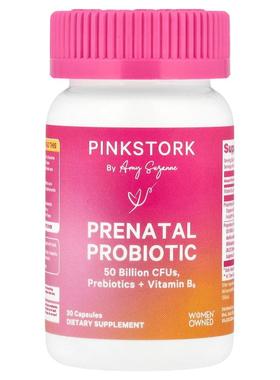 Pink Stork,产前益生菌 + 维生素 B6，30 粒胶囊