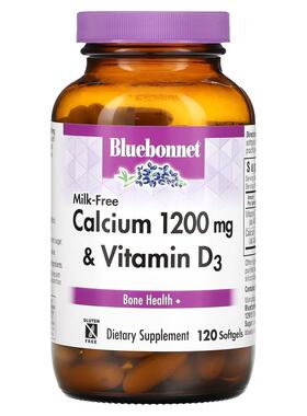 Bluebonnet Nutrition,无乳钙和维生素 D3，120 粒软胶囊