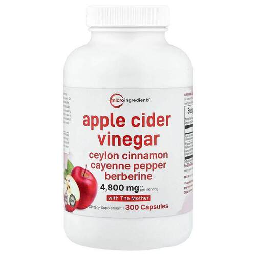 Micro Ingredients,Apple Cider Vinegar With The Mother, 300 C