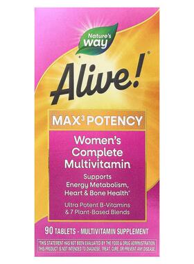 然萃维,Alive!Max3 效力女性多维生素片剂，90 片