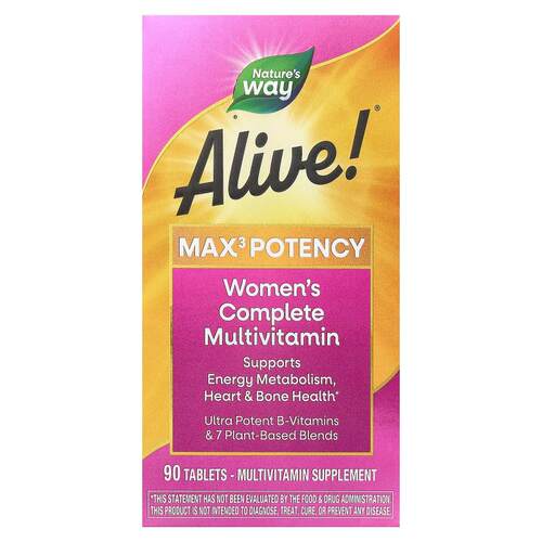然萃维,Alive!Max3 效力女性多维生素片剂，90 片